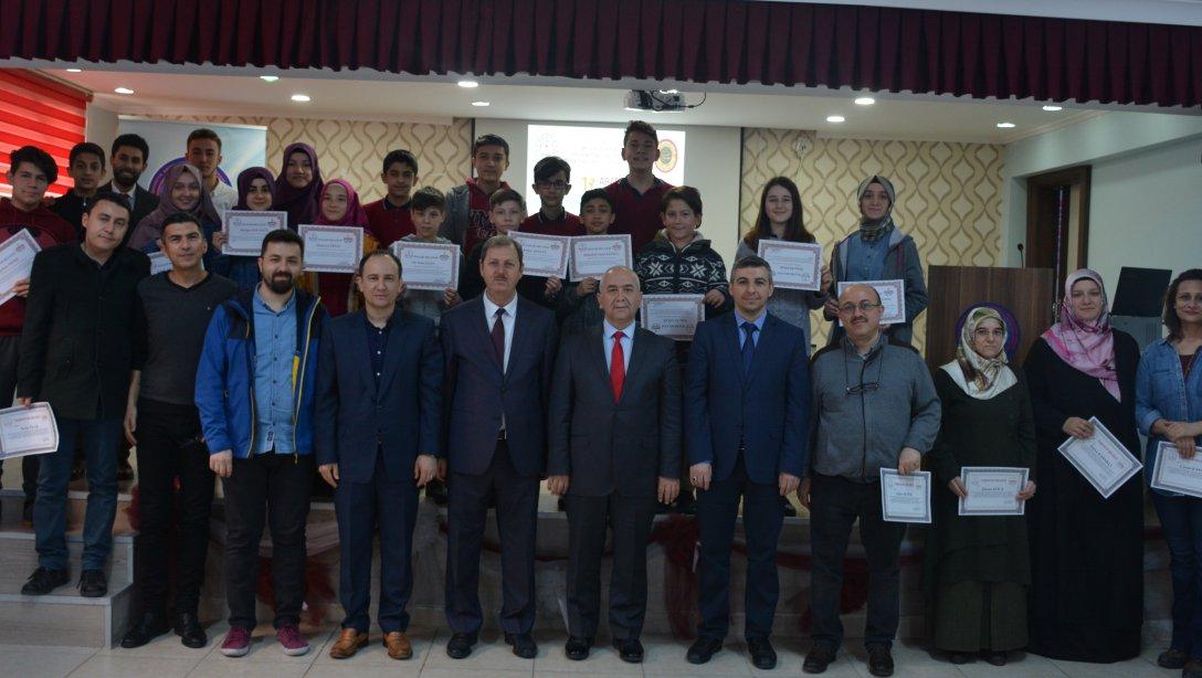 Arapça Etkinlik Yarışmaları Belge Takdimi